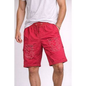 AMERICAN STITCH Thrashed Shorts Red Distressed Drawstring XXL NWOT